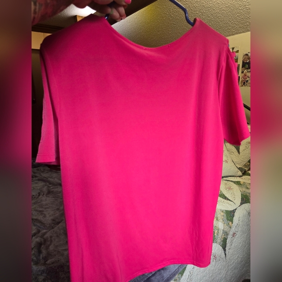 Michael Kors Hot Pink Cutout Sleeve Top-XL - Picture 5 of 10